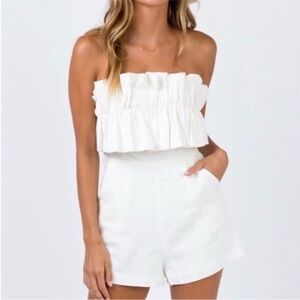 Princess Polly White Strapless Dress